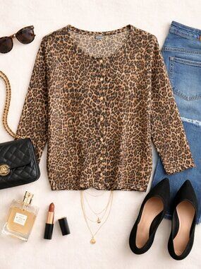 Vintage Torrid Leopard Print Top Size 0 Large 10/12 Y2K